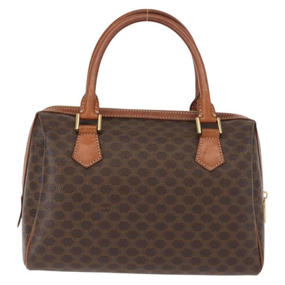 Celine Macadam Handbag Macadam with leather, BROWN, CANVAS, Handbag