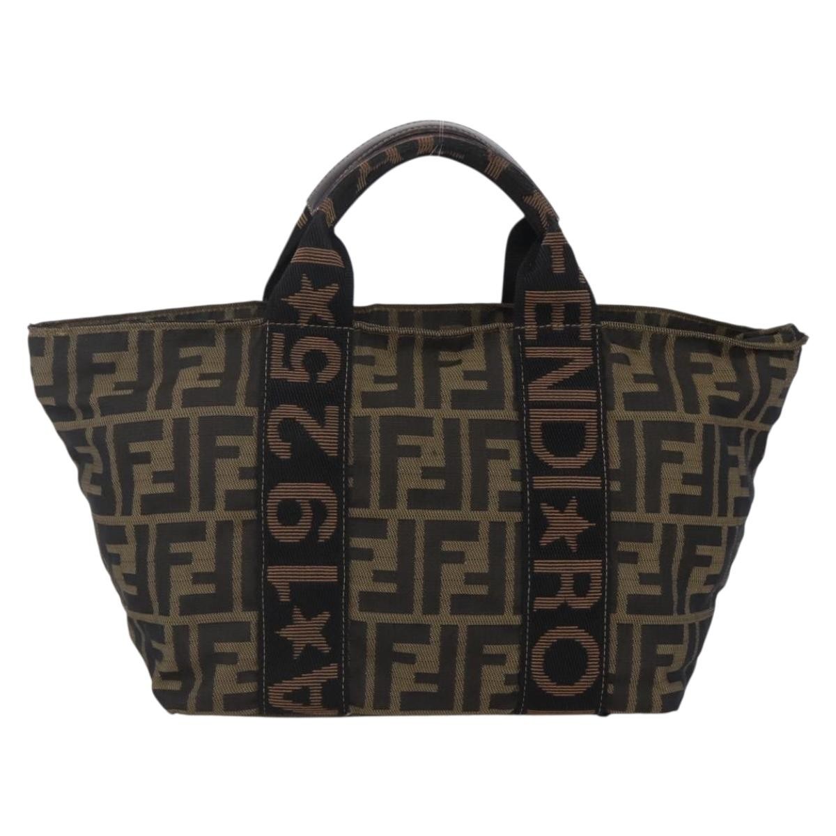 Fendi Zucca Tote bag FF motif, BROWN, CANVAS, Tote bag