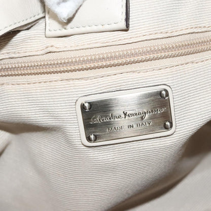 Salvatore Ferragamo Vara bow tote Leather, BEIGE, LEATHER, Tote bag