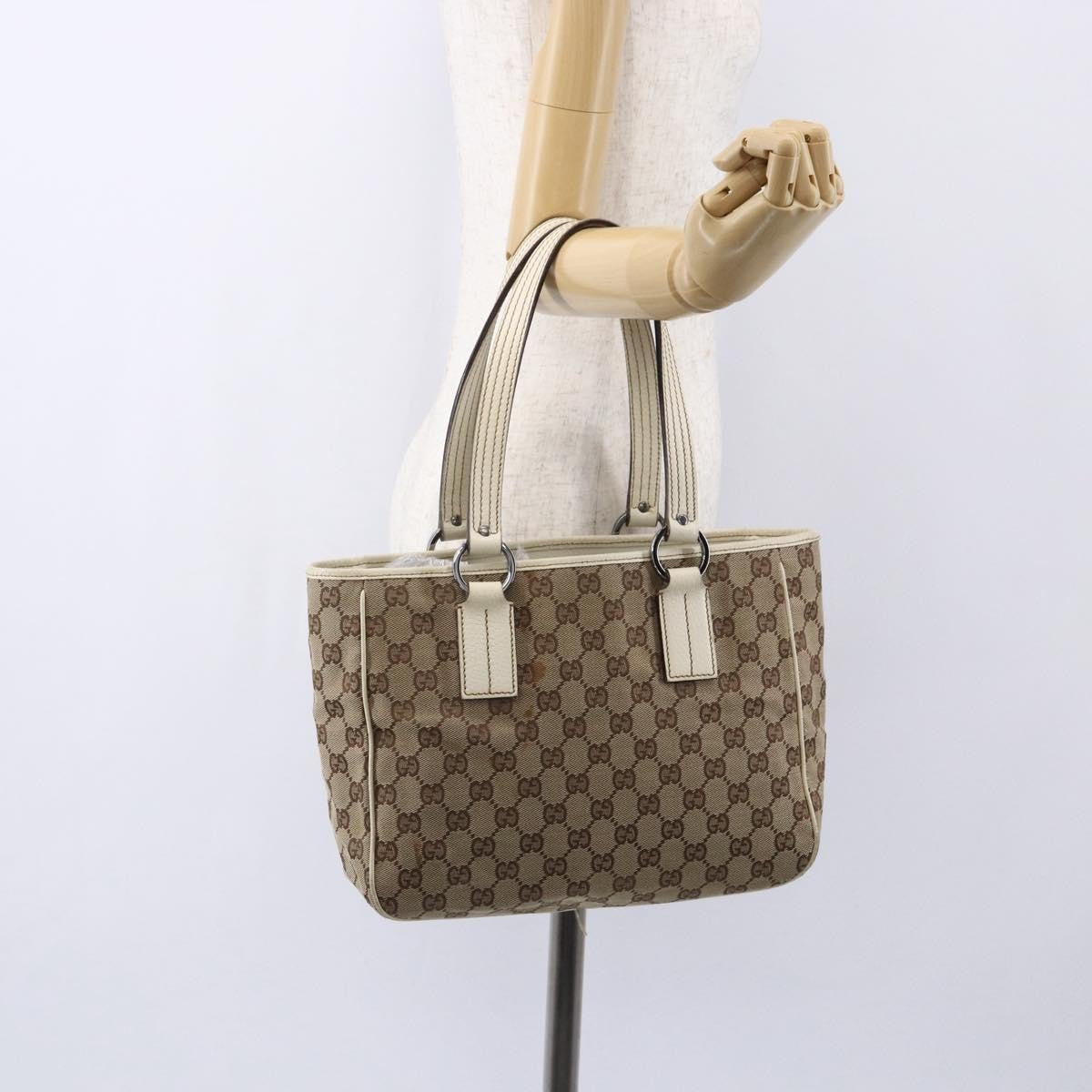 Gucci Open Tote GG Canvas, BEIGE, CANVAS, Tote bag