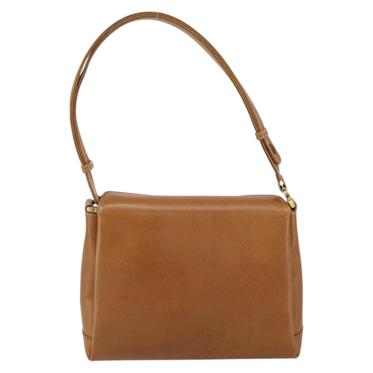 Gucci Vintage Shoulder Bag Leather, BROWN, LEATHER, Shoulder bag