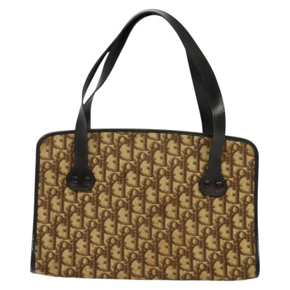 Christian Dior Vintage Trotter Handbag Canvas, BROWN, CANVAS, Handbag