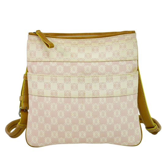 Loewe Anagram Shoulder Bag Canvas, PINK, CANVAS, Crossbody bag