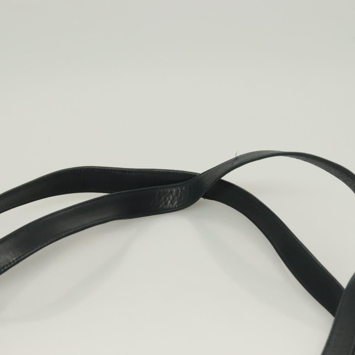 Bally Vintage Chain Shoulder Bag Quilted Leather, NAVY, LEATHER, Shoulder bag