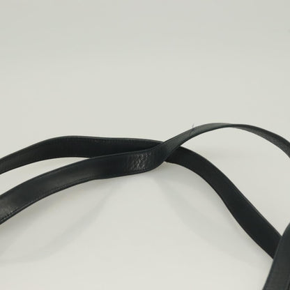 Bally Vintage Chain Shoulder Bag Quilted Leather, NAVY, LEATHER, Shoulder bag