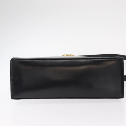 Salvatore Ferragamo Convertible Top Handle Bag Leather, BLACK, LEATHER, Handbag