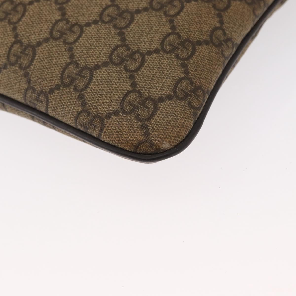 Gucci Flat Messenger Bag GG Coated Canvas, BEIGE, PVC, Shoulder bag