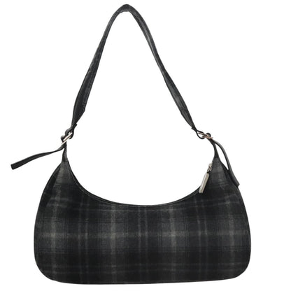 Salvatore Ferragamo Shoulder Bag Wool, GRAY, WOOL, Shoulder bag