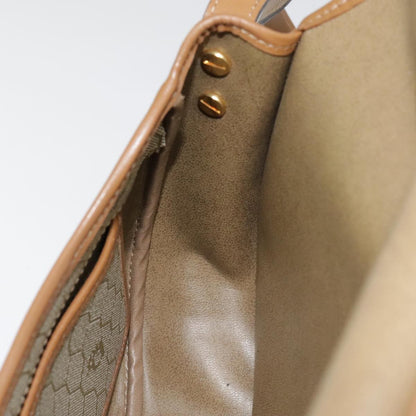 Christian Dior Vintage Honeycomb Flap Crossbody Bag Coated Canvas, BEIGE, CANVAS, Crossbody bag