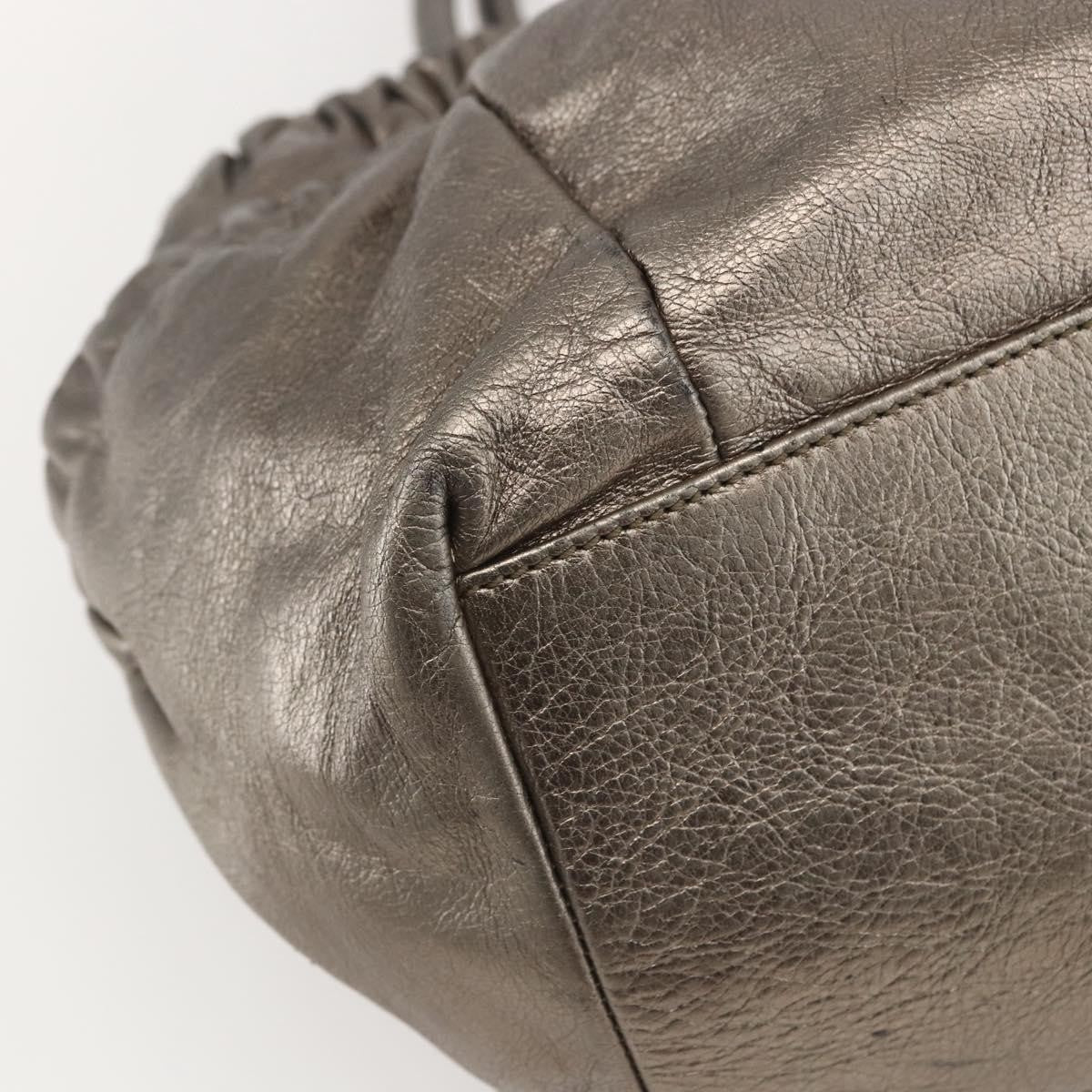 Salvatore Ferragamo Vala Handbag Leather, GOLD, LEATHER, Handbag