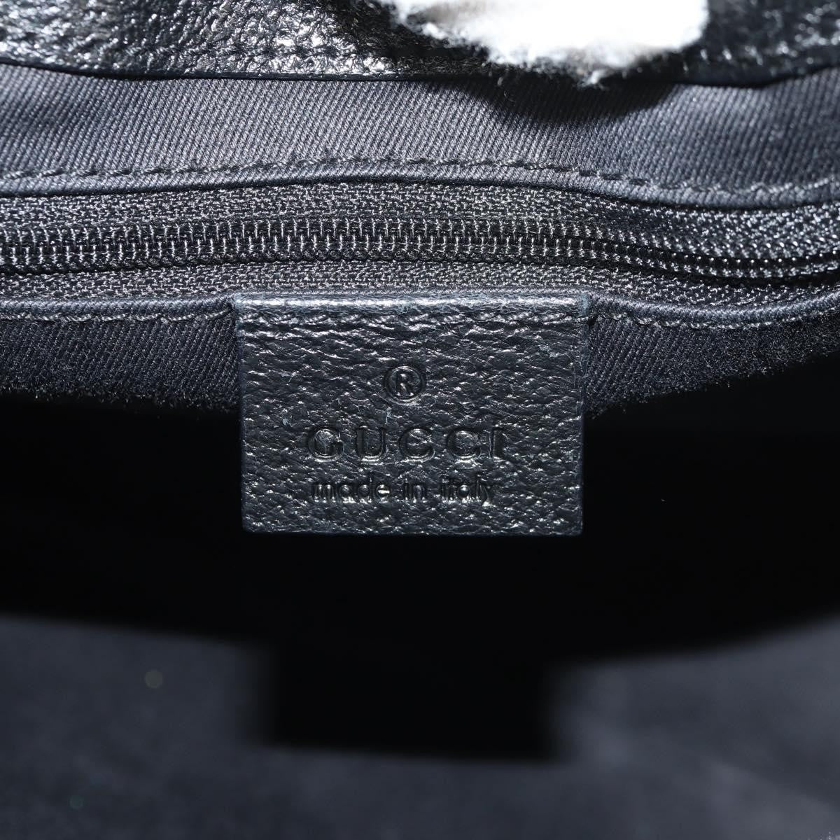 Gucci Vintage Ring Tote GG Canvas with Leather, BLACK, CANVAS, Handbag