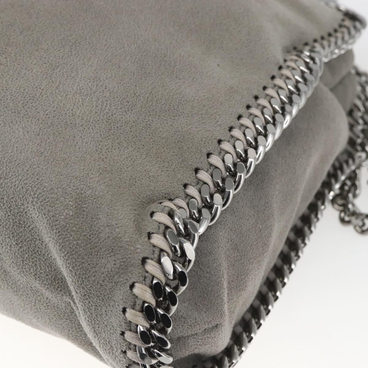 Stella McCartney Falabella Fold Over Bag Shaggy Deer, GRAY, POLYESTER, Shoulder bag