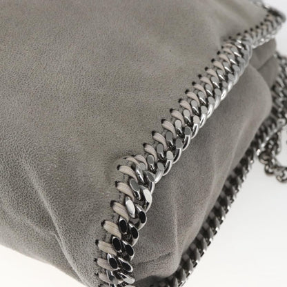 Stella McCartney Falabella Fold Over Bag Shaggy Deer, GRAY, POLYESTER, Shoulder bag