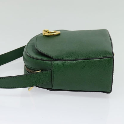 Celine Shoulder Bag Leather, GREEN, LEATHER, Shoulder bag