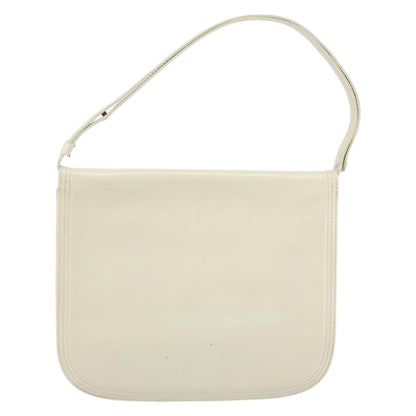 Saint Laurent Vintage Shoulder Bag Leather, WHITE, LEATHER, Shoulder bag