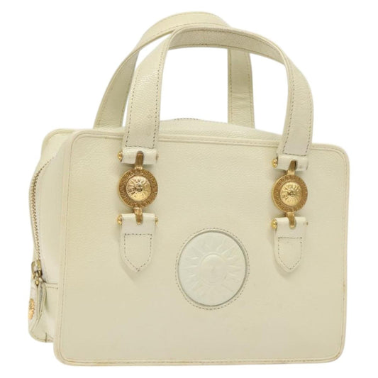 Versace Vintage Handbag Leather, WHITE, LEATHER, Handbag
