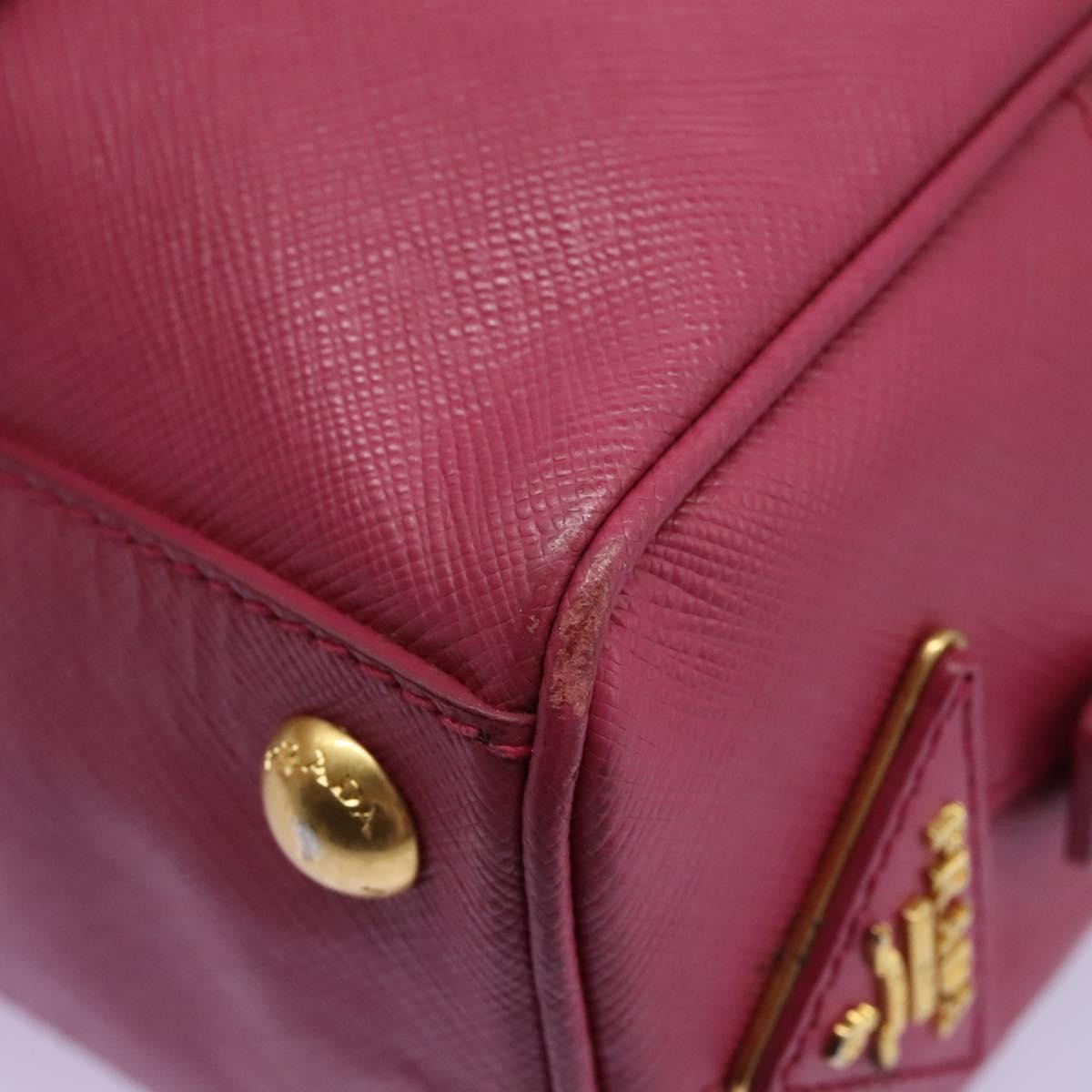 Prada Vintage Bauletto Bag Leather, PINK, LEATHER, Handbag