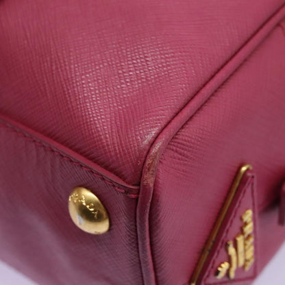 Prada Vintage Bauletto Bag Leather, PINK, LEATHER, Handbag
