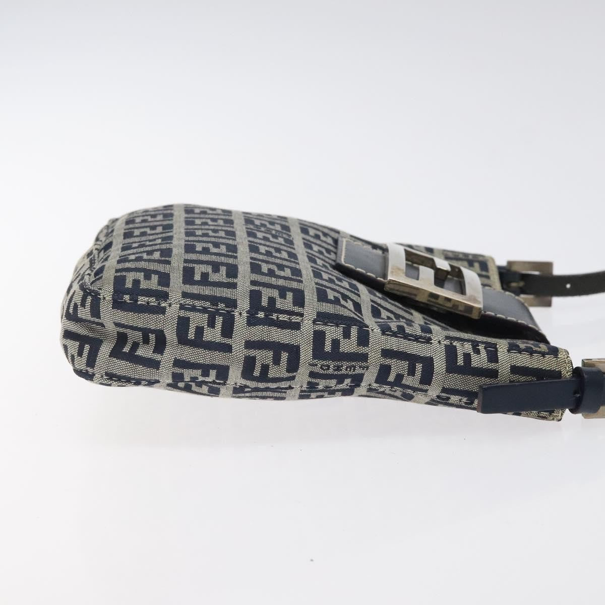 Fendi Vintage Shoulder Bag Zucca Canvas, NAVY, CANVAS, Shoulder bag