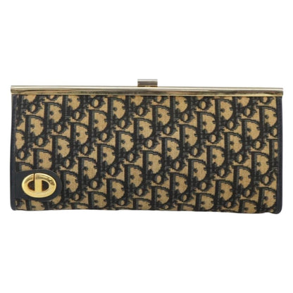 Christian Dior Vintage Trotter Pouch Diorissimo Canvas, NAVY, CANVAS, Clutche & pouche