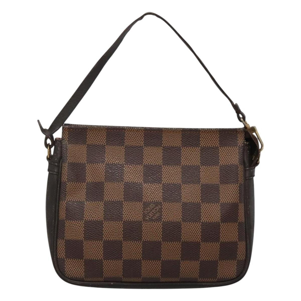 Louis Vuitton Trousse Make Up Bag Damier, BROWN, CANVAS, Clutche & pouche