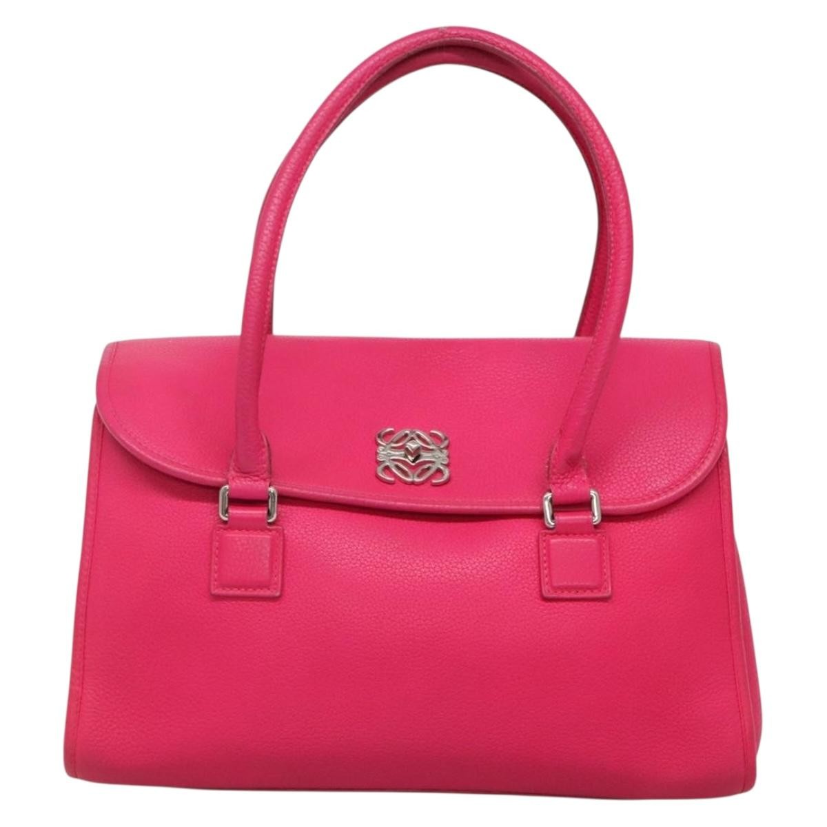 Loewe Alamo Handbag Leather, PINK, LEATHER, Handbag