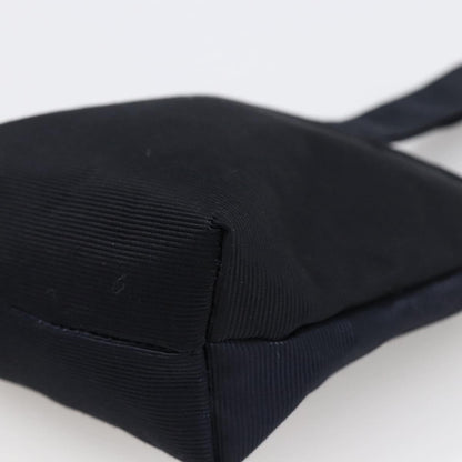 Celine Marin Wristlet Pouch Canvas with Leather, NAVY, NYLON, Clutche & pouche