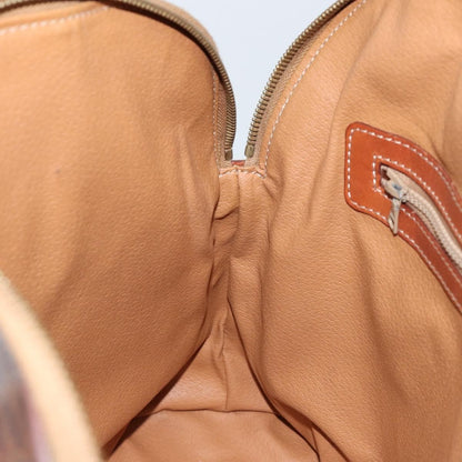 Celine Macadam Handbag Macadam with leather, BROWN, PVC,CANVAS, Handbag