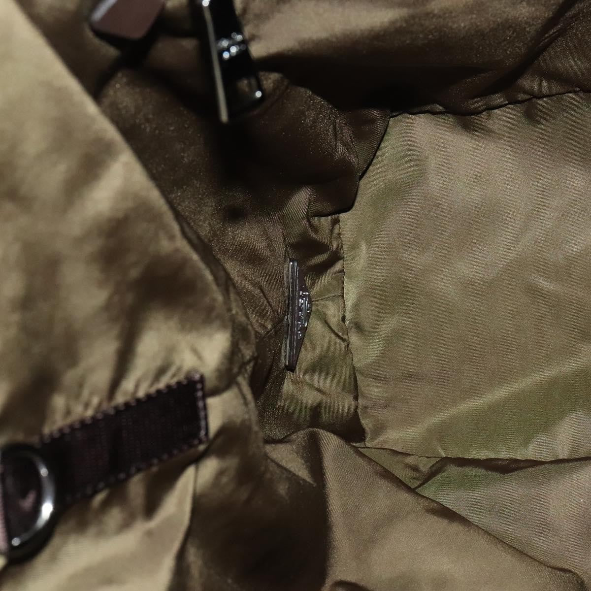 Prada Convertible Double Tote Tessuto, KHAKI, NYLON, Handbag