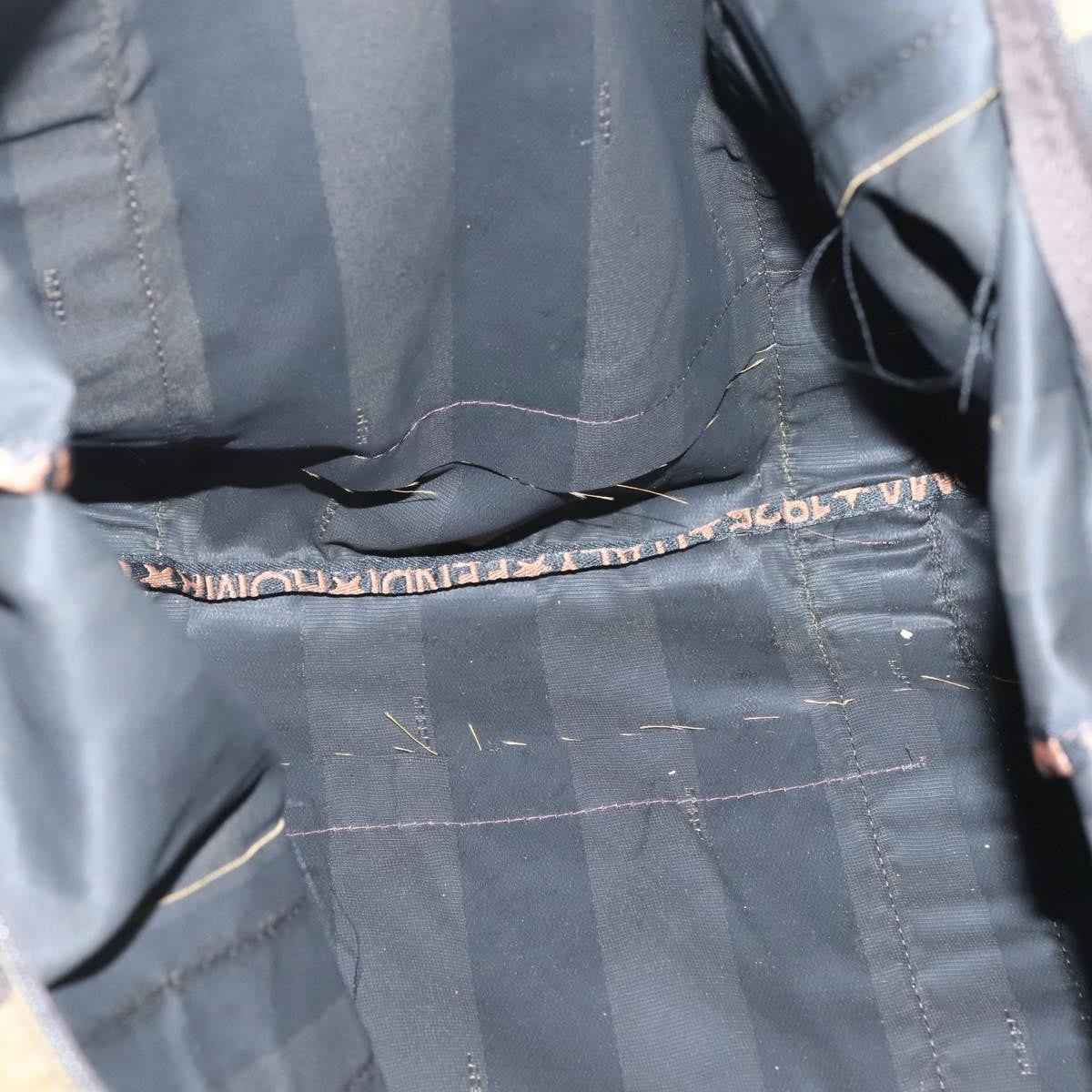 Fendi Vintage Logo Pequin Weekender Bag Canvas, BROWN, NYLON, Tote bag