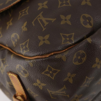 Louis Vuitton Saumur Handbag Monogram Canvas, BROWN, CANVAS, Shoulder bag