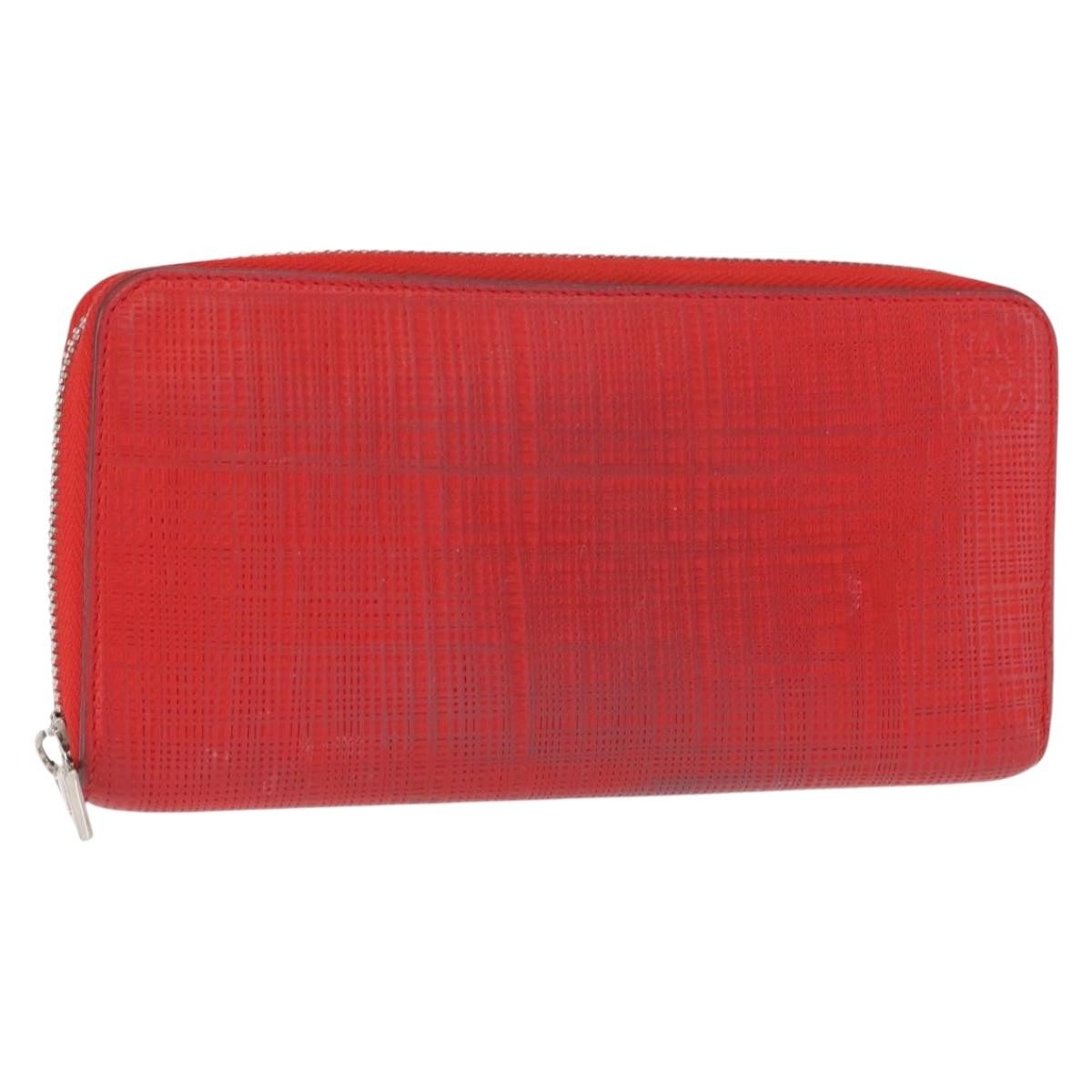 Loewe Anagram Wallet Leather, RED, LEATHER, Wallets