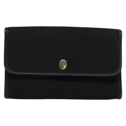 Christian Dior Vintage Trotter Flap Crossbody Bag Canvas, BLACK, CANVAS, Shoulder bag