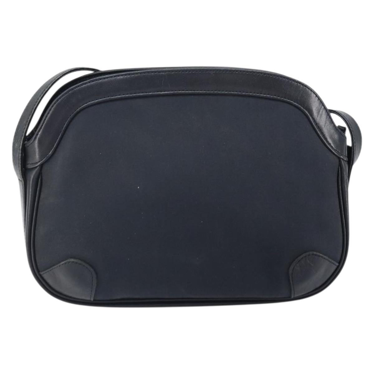 Burberry Vintage Shoulder Bag Leather, NAVY, LEATHER, Shoulder bag