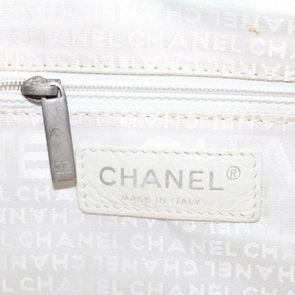 Chanel Vintage Shoulder Bag Canvas, WHITE, CANVAS, Shoulder bag