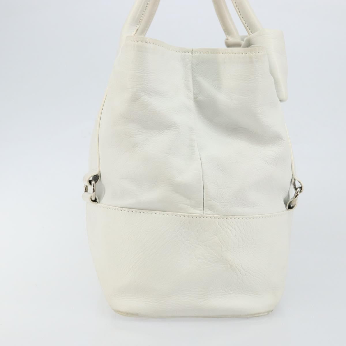 Salvatore Ferragamo Vala tote Leather, WHITE, LEATHER, Tote bag