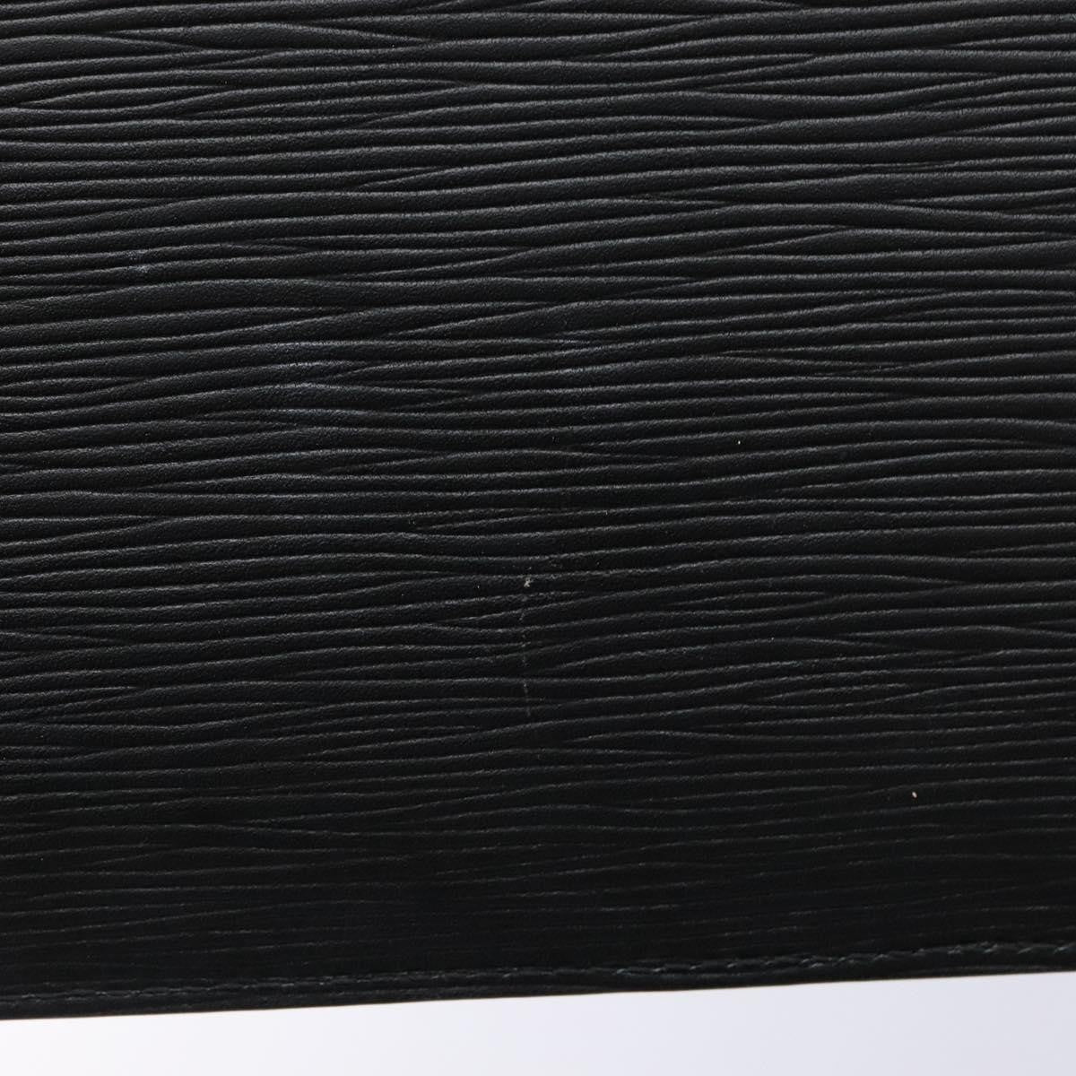 Louis Vuitton Neverfull Pochette Epi Leather, BLACK, LEATHER, Tote bag