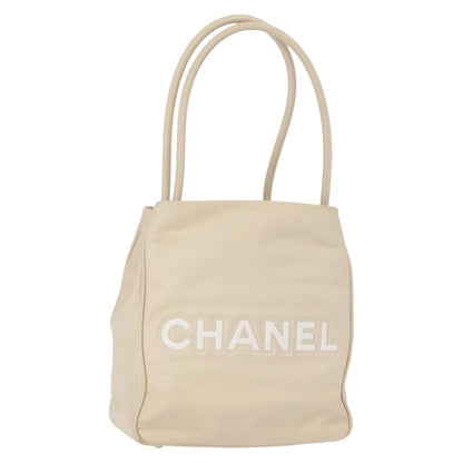 Chanel Camellia Tote Leather, BEIGE, LEATHER, Tote bag