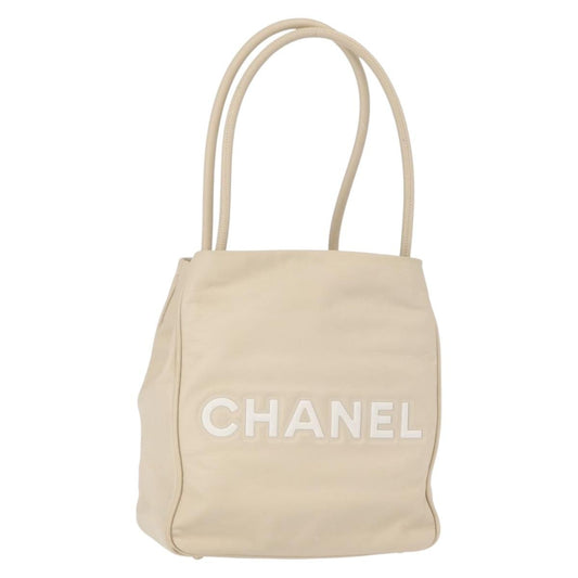 Chanel Camellia Tote Leather, BEIGE, LEATHER, Tote bag