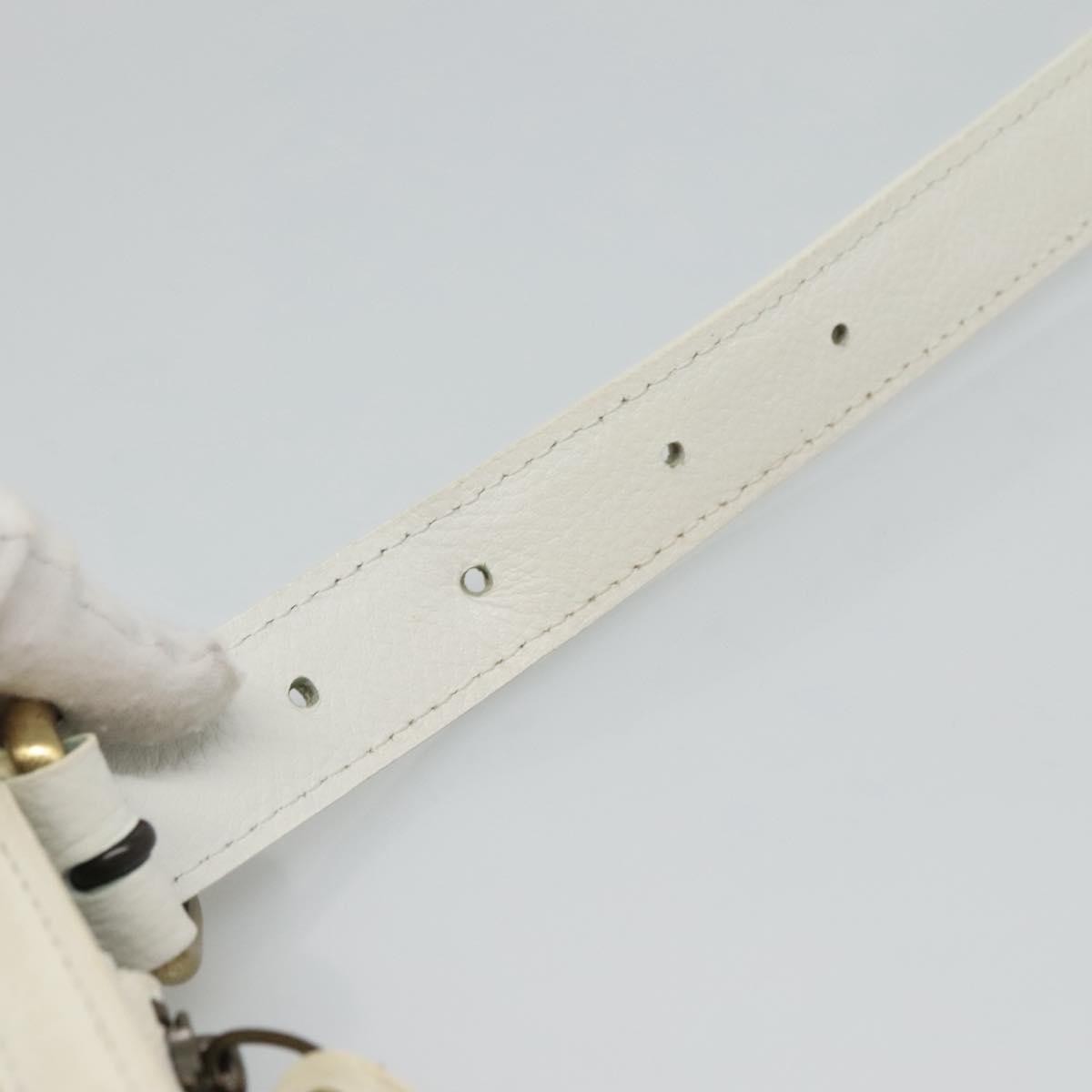 Burberry Vintage Shoulder Bag Leather, WHITE, LEATHER, Shoulder bag