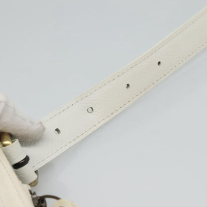 Burberry Vintage Shoulder Bag Leather, WHITE, LEATHER, Shoulder bag