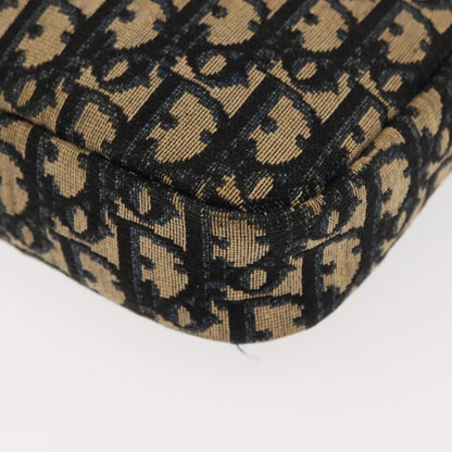 Christian Dior Vintage Trotter Crossbody Bag Diorissimo Coated Canvas, NAVY, CANVAS, Shoulder bag