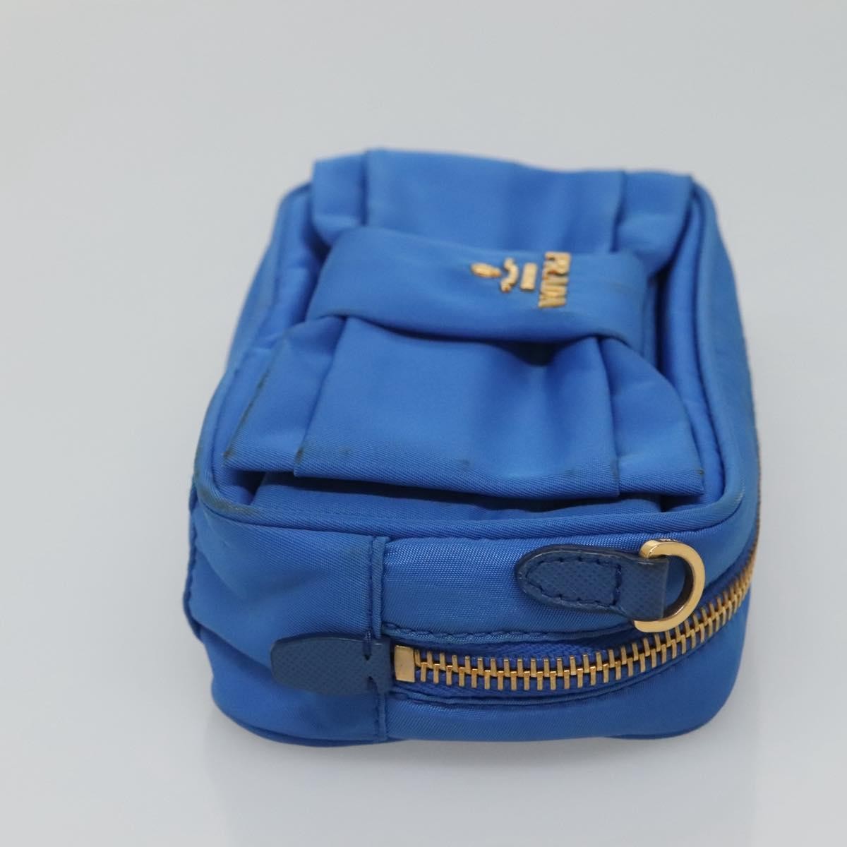 Prada Bow Camera Crossbody Bag Tessuto, BLUE, NYLON, Shoulder bag