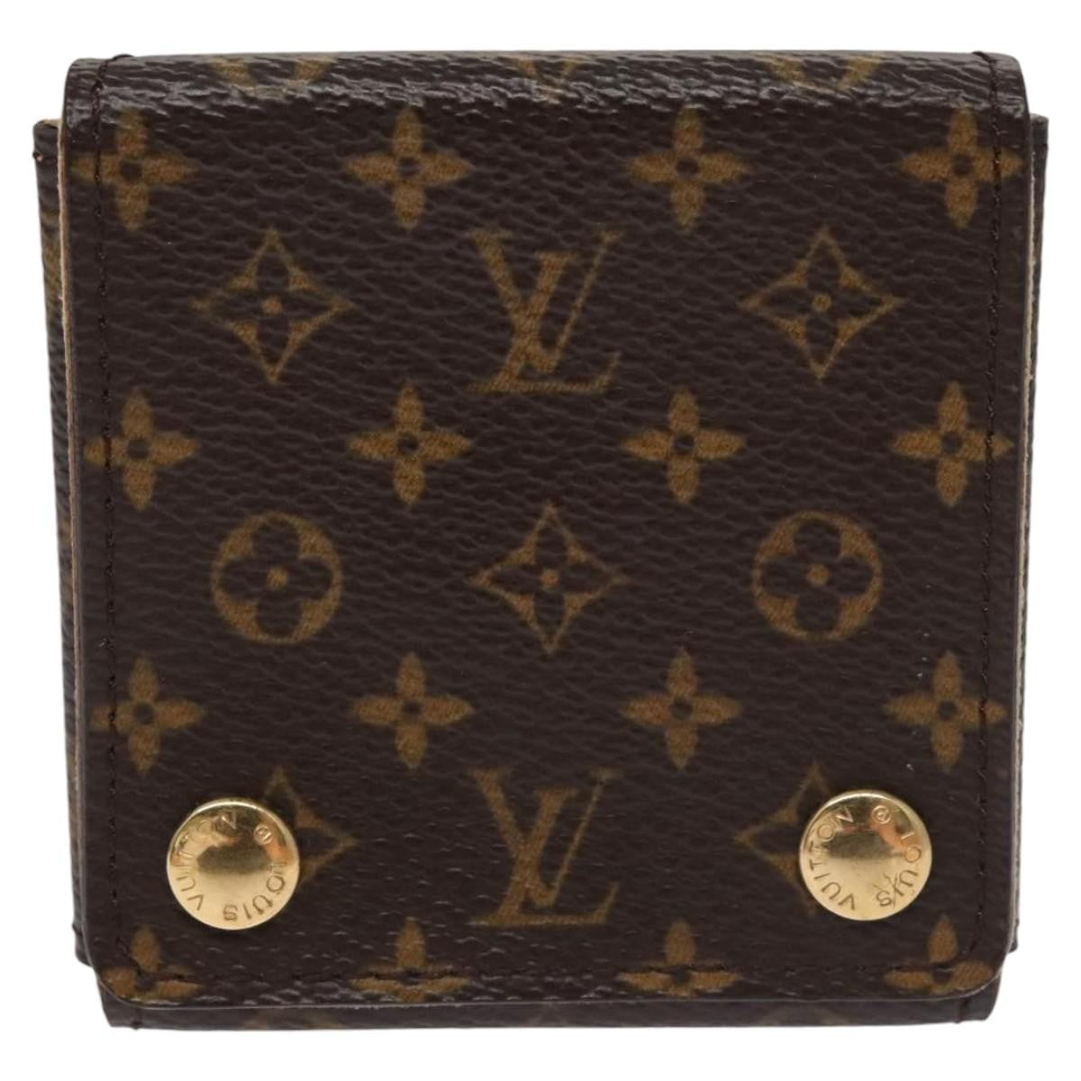 Louis Vuitton CASE JEWELRY BOX Canvas, BROWN, CANVAS, Wallets