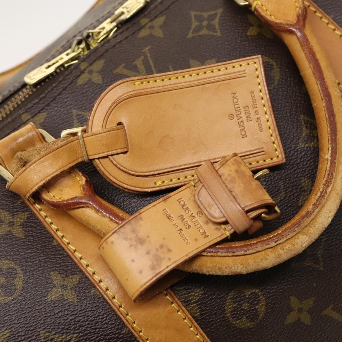 Louis Vuitton Keepall Bag Monogram Canvas, BROWN, CANVAS, Travel bag