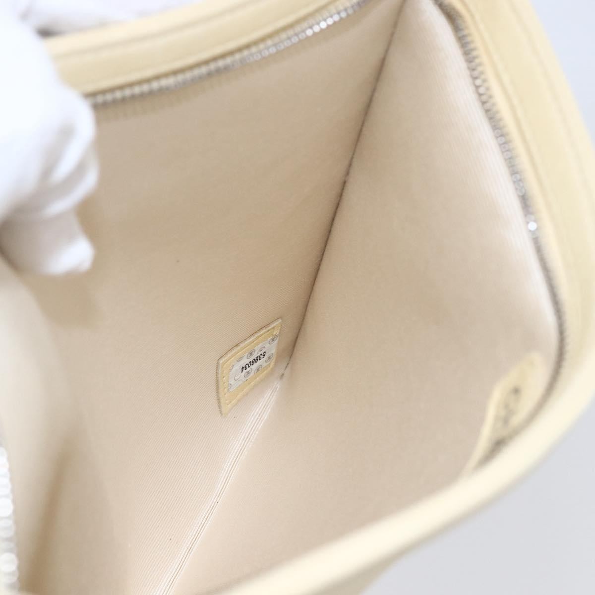 Chanel CC Pochette Quilted Caviar, BEIGE, LEATHER, Clutche & pouche