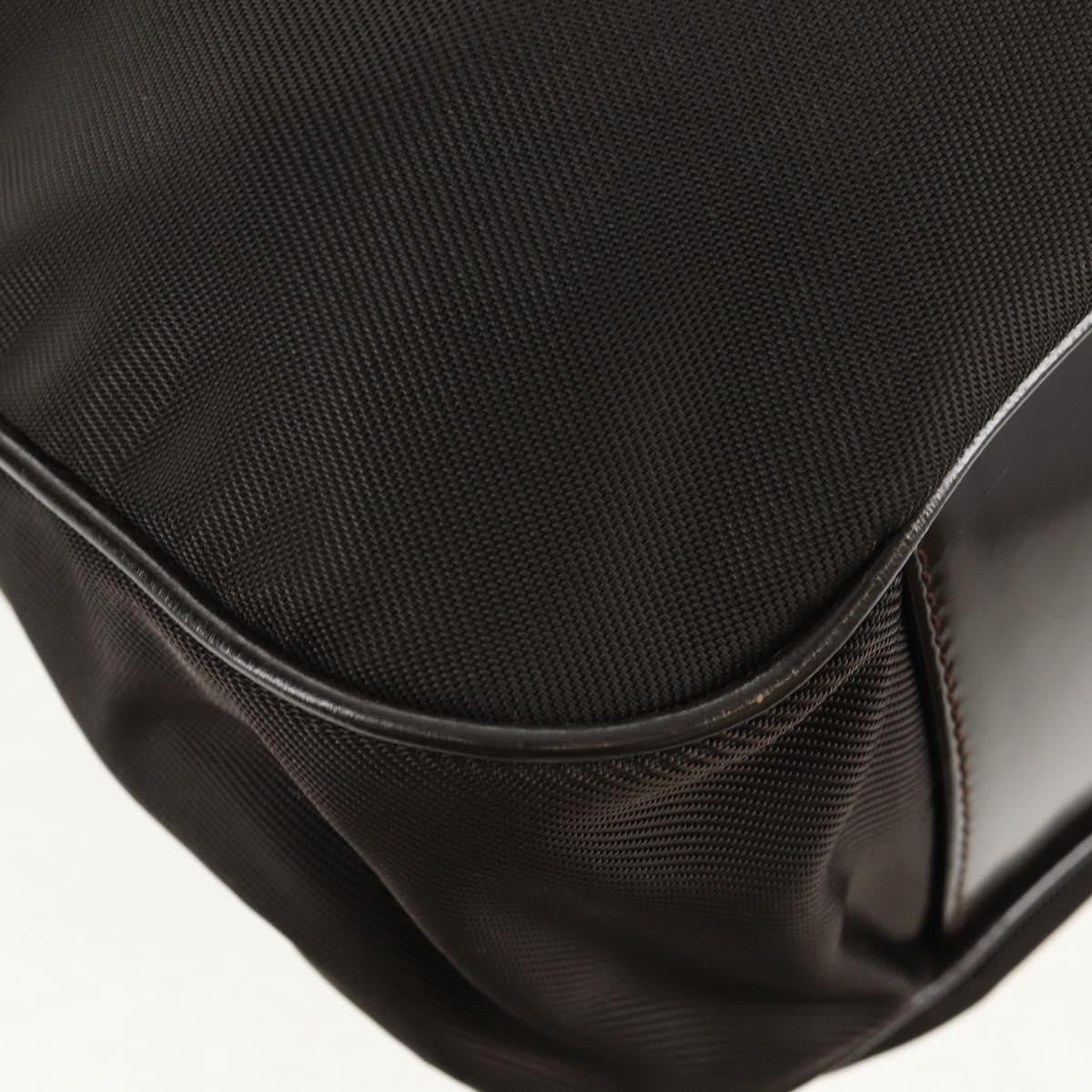 Gucci Vintage Bamboo Shoulder Bag Nylon, BROWN, NYLON, Shoulder bag