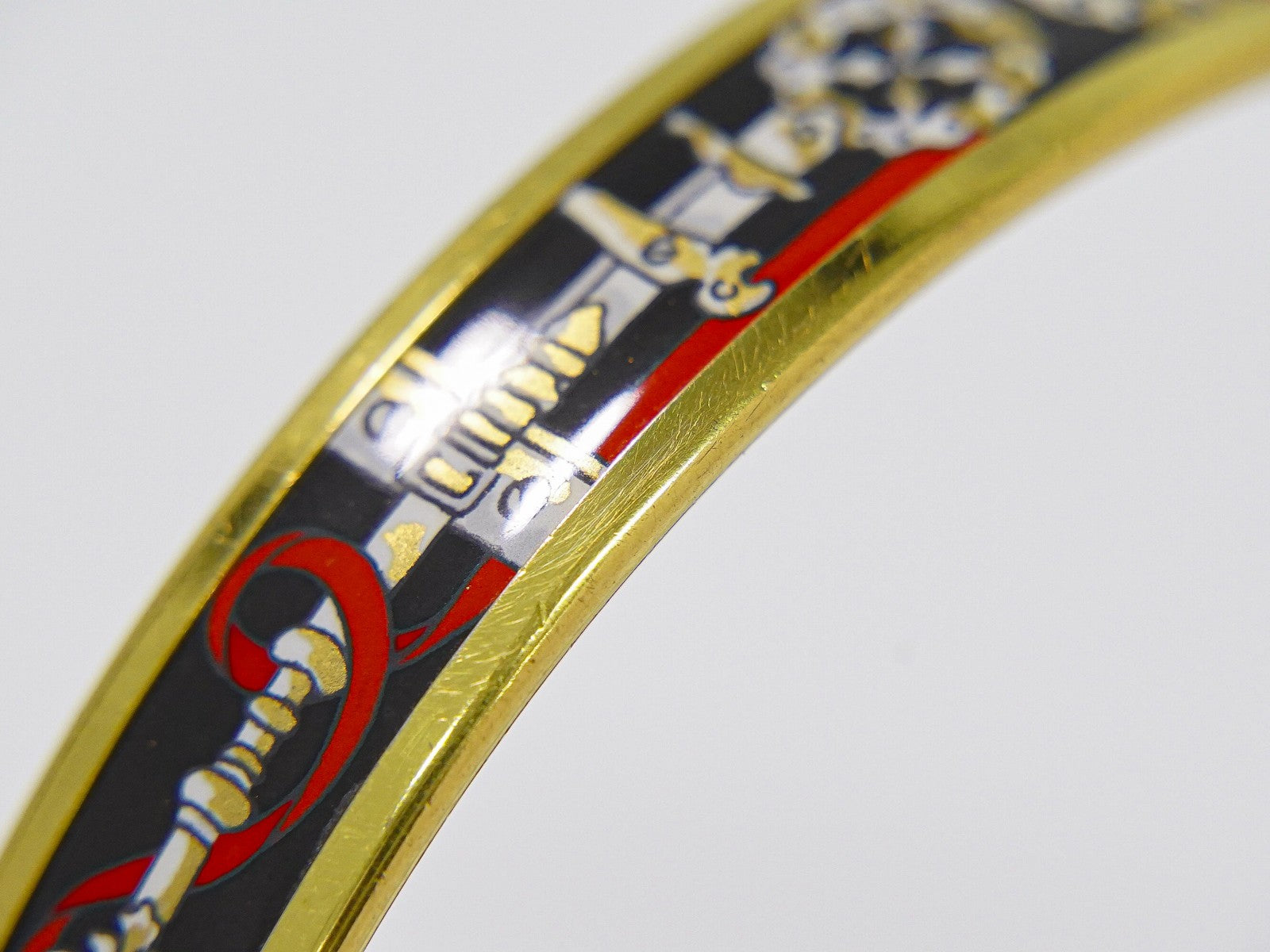 Hermes Enamel Bracelet Metal and enamel, Multicolour, Gold Plated, Bracelet