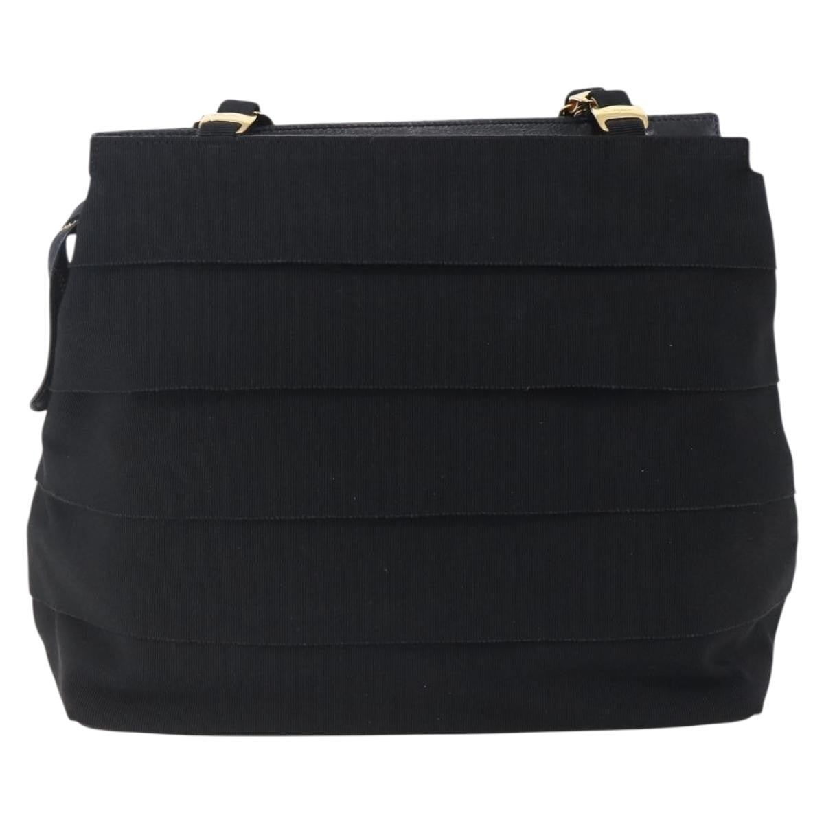 Salvatore Ferragamo Vala tote Canvas, NAVY, CANVAS, Tote bag