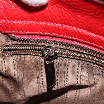 Salvatore Ferragamo Sofia Satchel Grainy Leather, RED, LEATHER, Handbag